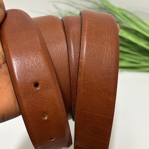 Crescent Men's Brown Asian Buffalo Belt Handcrafted In USA Brass Buckle size 53